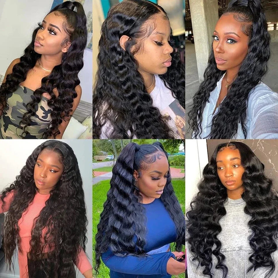 38 40inch Long Raw Human Hair Bundle Brazilian Loose Deep Wave Hair Extension Remy Hair Weave Bundles 1/3/4 Deal For Black Women