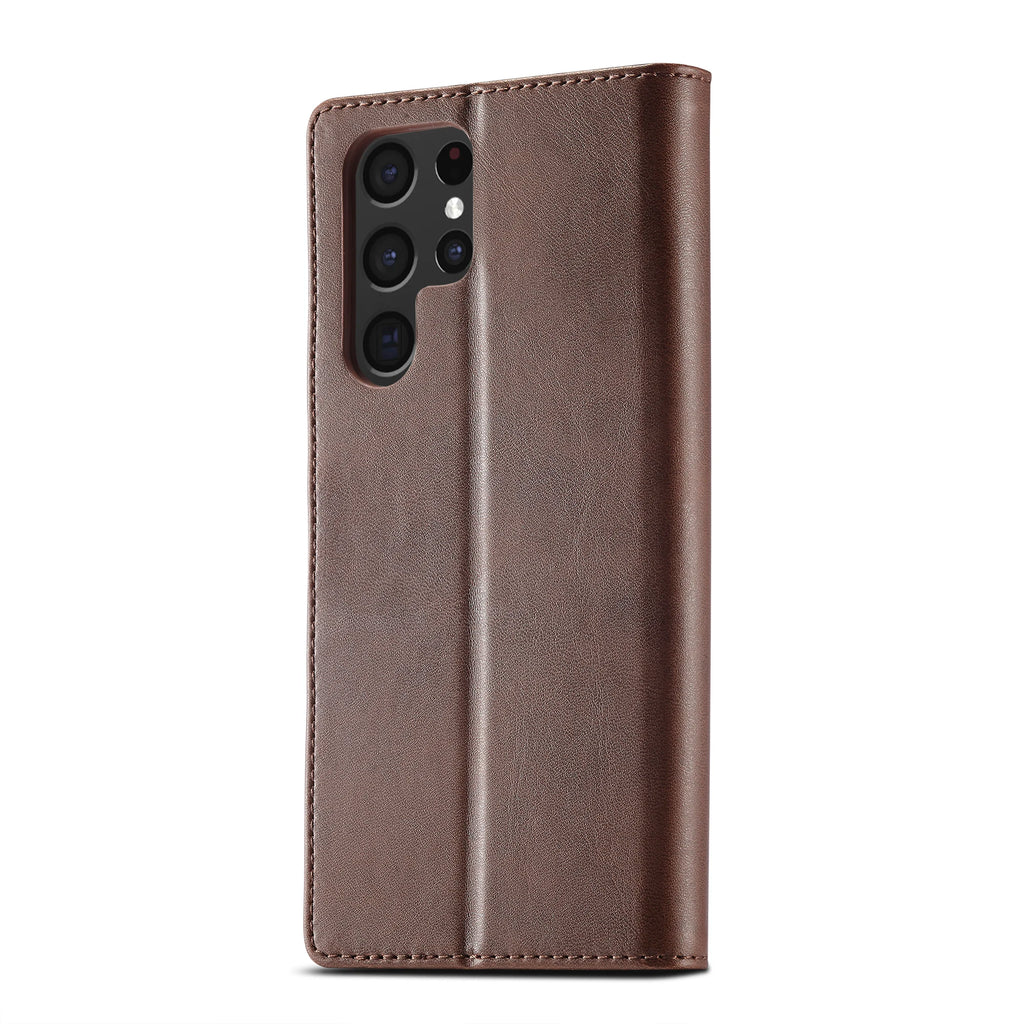 Business Leather Case for Samsung Galaxy S26 S25 Ultra S24 S23 FE S22 S21 S20 S10 Plus Note 20 + Flip Wallet Card Holder Cover